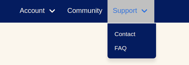 support drop-down